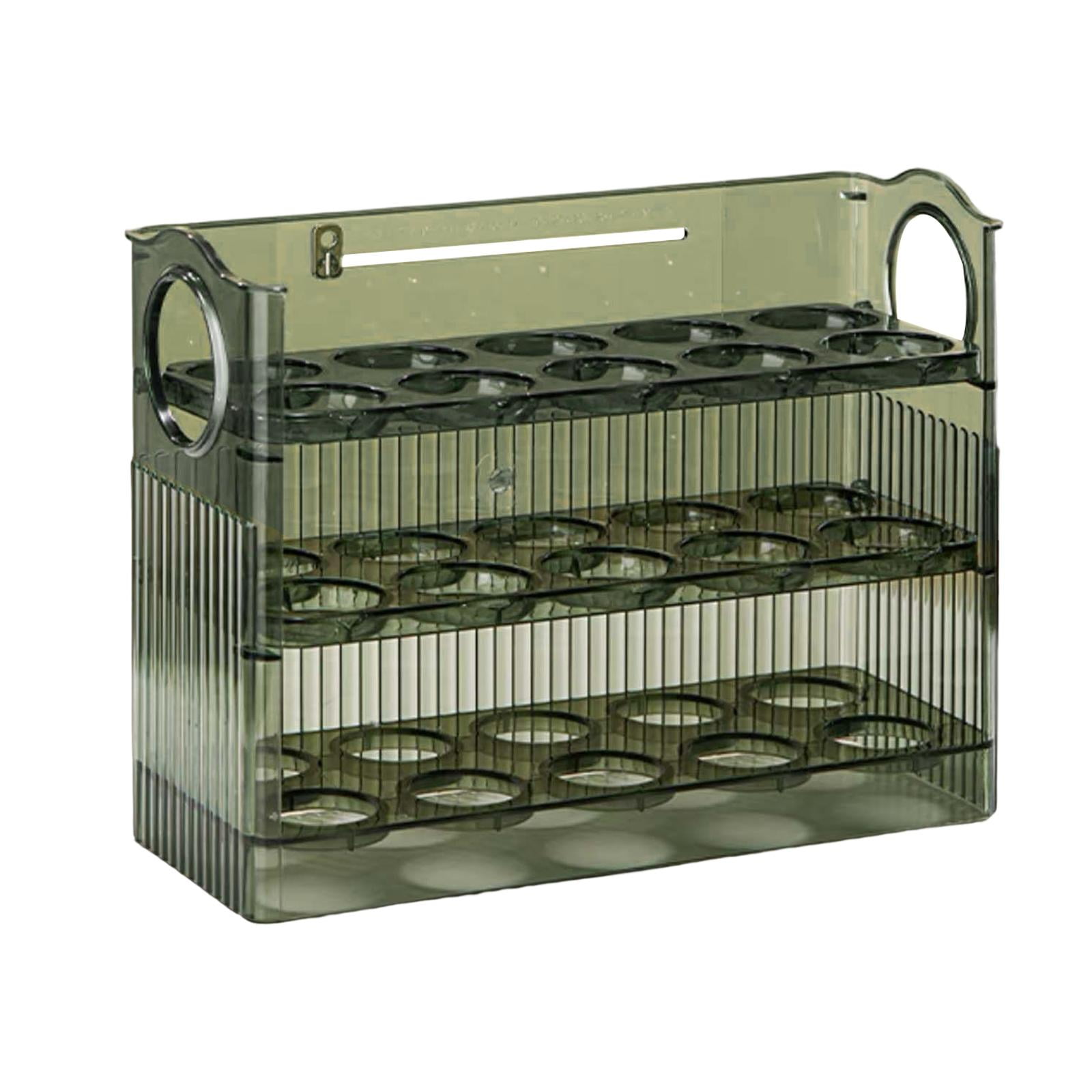 3 Layer Egg Storage Container,Egg Fresh Storage Box,Egg Holder Egg Tray for Kitchen Countertop Green