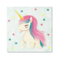 Stupell Industries Pastel Unicorn Pony Fairy Tales & Fantasy Painting Gallery Wrapped Canvas Art Print Wall Art, 30 x 30