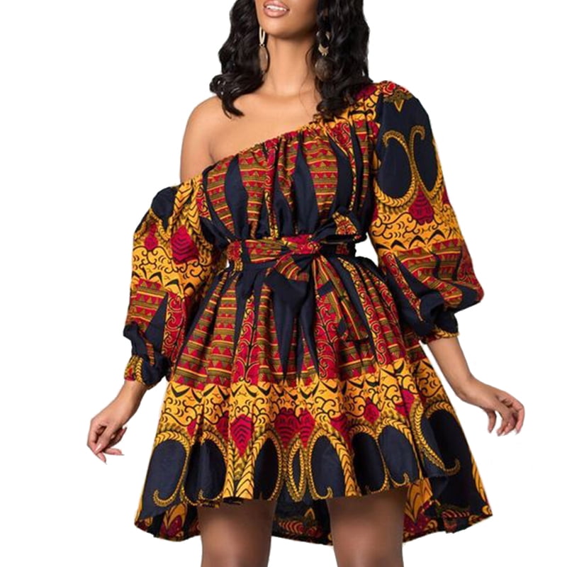 Moobom Summer African Dresses For Women Bazin Riche New Dashiki Dress