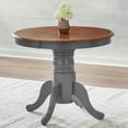 thumbnail image 5 of Simple Living  Carolina Farmhouse Solid Wood Dining Table with Leaf Grey/Walnut Walnut Finish, Painted French Country, Farmhouse, Country, 5 of 5