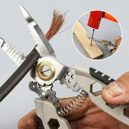 

Professional 7 inch Multipurpose Wire Stripper Tool for Electricians - Electrical Pliers for Easy Wire Stripping - High-Quality Wire Strippers with Ergonomic Design - Essential Wire Strip