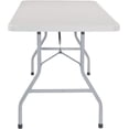 thumbnail image 3 of Resin Multipurpose Rectangle Folding Table for Indoor or Outdoor Use, 5 Feet Light Gray, 3 of 11