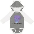 thumbnail image 3 of Inktastic I Love My Noni Elephant Purple Blue Boys Long Sleeve Baby Bodysuit, 3 of 5