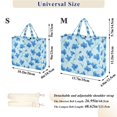 thumbnail image 2 of FORMRS Womens Corduroy Tote Bag Crossbody Shoulder Purse Handbag with Detachable Strap, Blue Flowers Pattern, 2 of 7
