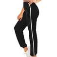 thumbnail image 2 of Women Wide Leg Pants 2024 Elastic Waist Fashion Solid Casual Sports Sweatpants Loose Pants With Pockets Casual Pants Women Pockets Womens Pants Casual Trouser Paper Bag Pants Elastic Long Yoga Pants, 2 of 7