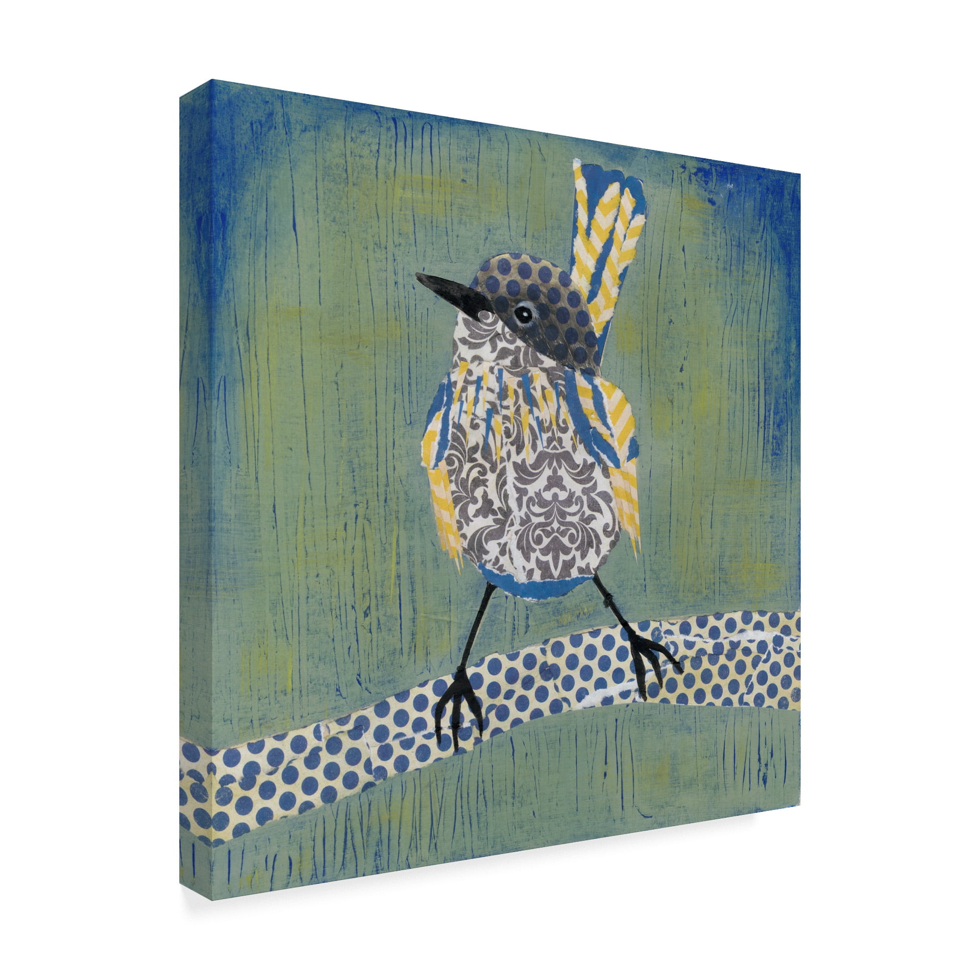 Trademark Fine Art 'Patchwork Wren I' Canvas Art by Grace Popp