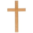 thumbnail image 1 of Cruz de pared de madera con agujero trasero, cruz de pared colgante de madera, decoración religiosa, 1 of 7
