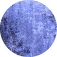 thumbnail image 1 of Ahgly Company Machine Washable Indoor Round Oriental Blue Industrial Area Rugs, 3' Round, 1 of 4