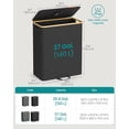 thumbnail image 7 of ZJTER Recycling Bin for Kitchen 37 Gallon. Bottle Recycling Container, Collection Bin, for Metal, Plastic, Paper, Glass, Inner Bag with Handles, Kitchen, Ink Black and Natural Beige URRB513B01, 7 of 7