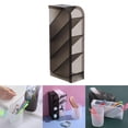 thumbnail image 1 of portalápices, organizador de papelería de escritorio, estante de almacenamiento multiusos para brochas de maquillaje, contenedor, soporte para oblicua gris Macarena Organizador de escritorio, 1 of 8