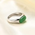 thumbnail image 5 of Anillo de acero inoxidable n.° 8 con forma cuadrada de oro y plata para mujer y hombre, diseño llamativo, para boda, color azul, 5 of 5