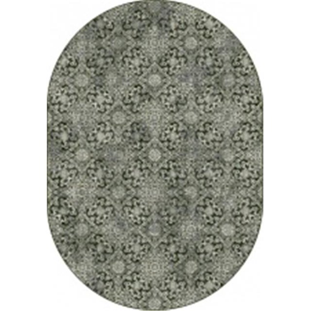 Dynamic Rugs ANOV71057162369 Ancient Garden Oval Rugs, Steel Blue - 6.7 x 9.6 in.