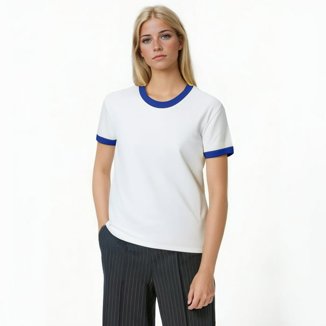 Catégorie de Produit Parent Enfant Vêtements - Ensemble de T-Shirts Coordonnés pour Maman Papa Fils Fille Décontracté Manches Courtes Col Rond T-Shirt Couleur Coupe Ample