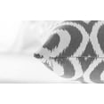 thumbnail image 4 of TreeWool (Pack of 2) Ogee Ikat Accent Decorative Cotton Throw Pillow Covers (18 x 18 Inches, Graphite Gray), 4 of 6