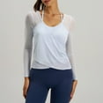 thumbnail image 3 of Perfectbot Women's Sheer Mesh Athletic Top, Long Sleeve Crop Shirt with Built-in Bra for Yoga and Workout, 3 of 8