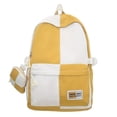 thumbnail image 5 of Color Contrast Laptop Backpack, Fashion Preppy Style School Bookbag, Casual Versatile Nylon Travel Rucksack, 5 of 5