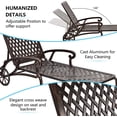 thumbnail image 2 of 1pcs Aluminium Cast Lounge Chair with Reclining Function in Antique Bronze Finish - Three Adjustable Backrest Positions, 2 of 9