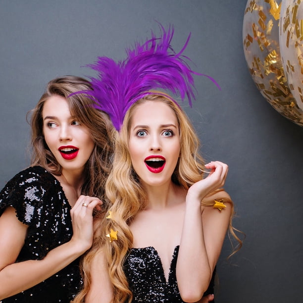 Diadema de Plumas onlyliua Estilo Retro para carnaval elegante