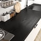 thumbnail image 1 of Livelynine Papel de contacto de madera negra para gabinete de cocina, envoltura de vinilo, papel de contacto impermeable, rollo de papel de pared negro de madera, adhesivo para encimera de cocina, pap, 1 of 8