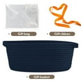 thumbnail image 4 of Small Woven Basket with Gift Bags and Ribbons Durable Baskets for Halloween Gifts Empty Small Rope Basket for Storage 12"X 8" X 5" Baby Toy Baskets with Handles, 4 of 7