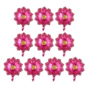 HEVIRGO 10Pcs Flower Balloon Easy to Assemble Tear Resistant Aluminum Foil Eco-friendly Multi-purpose Sun Flower Balloon Party Dec