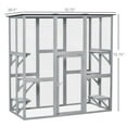 thumbnail image 3 of PawHut Outdoor Catio, Weatherproof with Platforms, Grey, 3 of 10