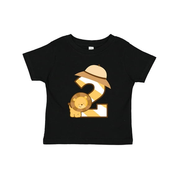 Inktastic 2nd Birthday Safari Lion 2 Year Old Boys or Girls Toddler T-Shirt