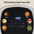 thumbnail image 6 of 6 QT Square Air Fryer with Visual Window, 400 ° F Temperature Control, Touchscreen Timer, and Non-Stick Dishwasher-Safe Basket, 6 of 8