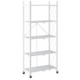 thumbnail image 1 of Foldable 5-Tier Metal Shelf, White, 1 of 7