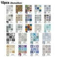 thumbnail image 5 of AFQH 10 PCS Tile Sticker, Tile Waterproof Oil Proof Removable Decals Mosaic Tile Stickers Stick Bathroom Kitchen Home Wall or Floor Self-adhesive Kitchen Bathroom Furniture Staircase Home Decor, 5 of 5