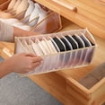 thumbnail image 3 of HEVIRGO Underwear Storage Box Washable Space-saving Cloth Panties Scarfs Bra Holder for Closet,Beige 3Pcs/Set, 3 of 9
