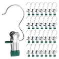thumbnail image 1 of Uxcell 150Pcs Perchas para Botas para Closet, Ganchos de Lavandería de Acero Inoxidable con Clips Portátiles, Verdes, 1 of 6