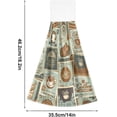 thumbnail image 3 of GZHJMY Coffee Stamp Hanging Tie Towels Set of 2, Soft Absorbent Kitchen Hand Towels with Hanging Loops for Kitchen Bathroom Farmhouse Home Decor, 18.2 x 14 Inch Wash Cloths, 3 of 7