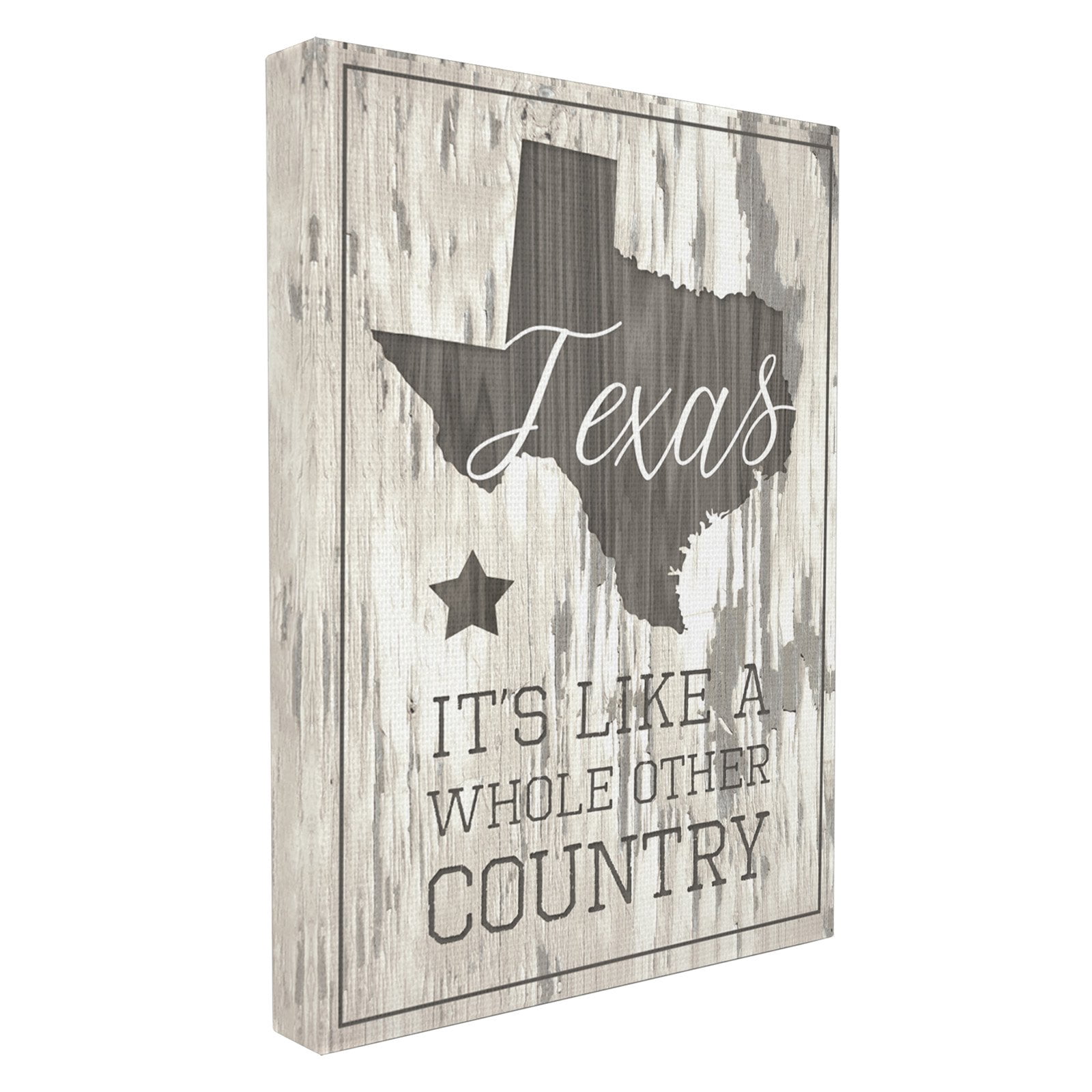 The Stupell Home Decor Collection Texas A Whole Other Country Stretched Canvas Wall Art