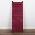 thumbnail image 4 of LINJH  Merchants Distressed Ladder Shelf - Rustic Leaning Bookshelf for Home Decor (Raspberry), 4 of 5