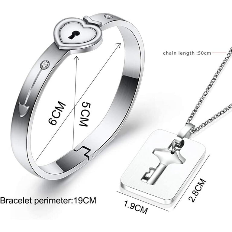 Lock Bracelet with Necklace | My Couple Goal