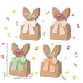 thumbnail image 4 of Boho Easter Bunny DIY Gift Bags - Kraft Paper Treat Bags with Neutral Ribbon & Dried Rabbit Ears, 12PC Gift bag 4 Rolls of Rope & 12 PC of Dried Flowers for Party Favors & Spring Celebrations, 4 of 9