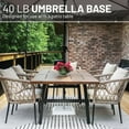thumbnail image 2 of 40 lb Umbrella Base for Patio Table – Heavy Duty White Base with 4" Stem, Fits 1"-1.5" Poles, Outdoor Use, 2 of 10