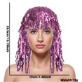 thumbnail image 3 of Daznico Colorful Fringe Hair Hat for Party with Glittery Streamers,Mardi Gras Clothing,One Size, 3 of 4