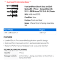 thumbnail image 2 of Front and Rear Shock Strut and Coil Spring Kit 4 Piece - Compatible with 2015 - 2018 Acura TLX 2.4L 4-Cylinder 2016 2017, 2 of 2