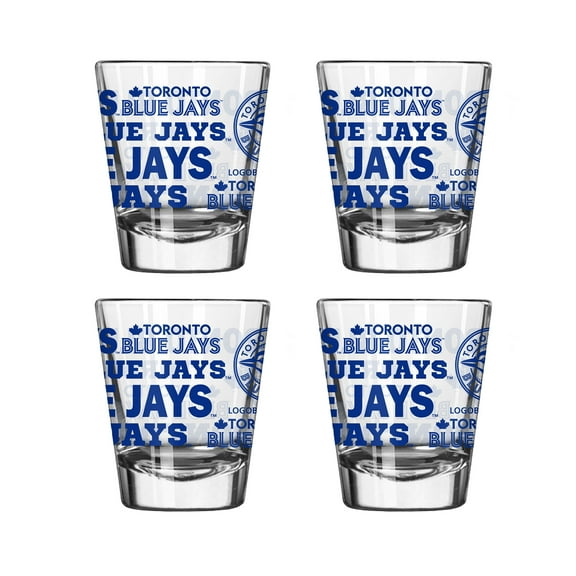 Logo Brands Toronto Blue Jays 4-Pack 2oz. Shot Glass Set