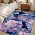 thumbnail image 4 of 3'x5' Area Rugs, Vintage Hydrangea Indoor Outdoor Area Rug for Living Room Bedroom, Spring Purple Flowers Garden Plants Washable Bathroom Rugs Kitchen Floor Carpet Mats Home Decor Aesthetic, 4 of 8