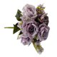thumbnail image 3 of Artificial Rosa Flor Simulación Boda Ramo de novia Paño de oficina en casa Decoración de flores, Púrpura AweSitey HA8404-04B, 3 of 6