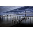 thumbnail image 3 of Harriman, Toby 18x13 Black Modern Framed Museum Art Print Titled - The Bay Bridge Lights San Francisco, 3 of 5