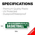thumbnail image 2 of BASKETBALL Classic Street Sign (2 Pack) signs hoop net coach team Road Sign | 4" X 18" Plastic Address Sign, 2 of 5
