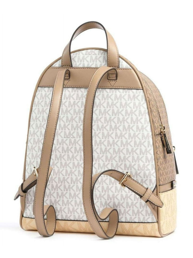 Michael Kors Womens Rhea Zip Medium Backpack Buttermilk Multi