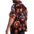 thumbnail image 3 of Love Men's Printed Button Down Short Sleeve Casual Summer Beach Shirt - Unisex, 3 of 6