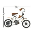 thumbnail image 3 of DecMode 10"W, 8"H Metal Vintage Bicycle Sculpture, Brown, 3 of 7