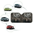 thumbnail image 6 of FORUDESIGNS Deer American Flag Branch Print Car Windshield Sun Shade Portable Sunshade for Car Front Window Blocks Heat and Sun, Windshield Dash Protector Fit for SUV Van Truck, 6 of 7