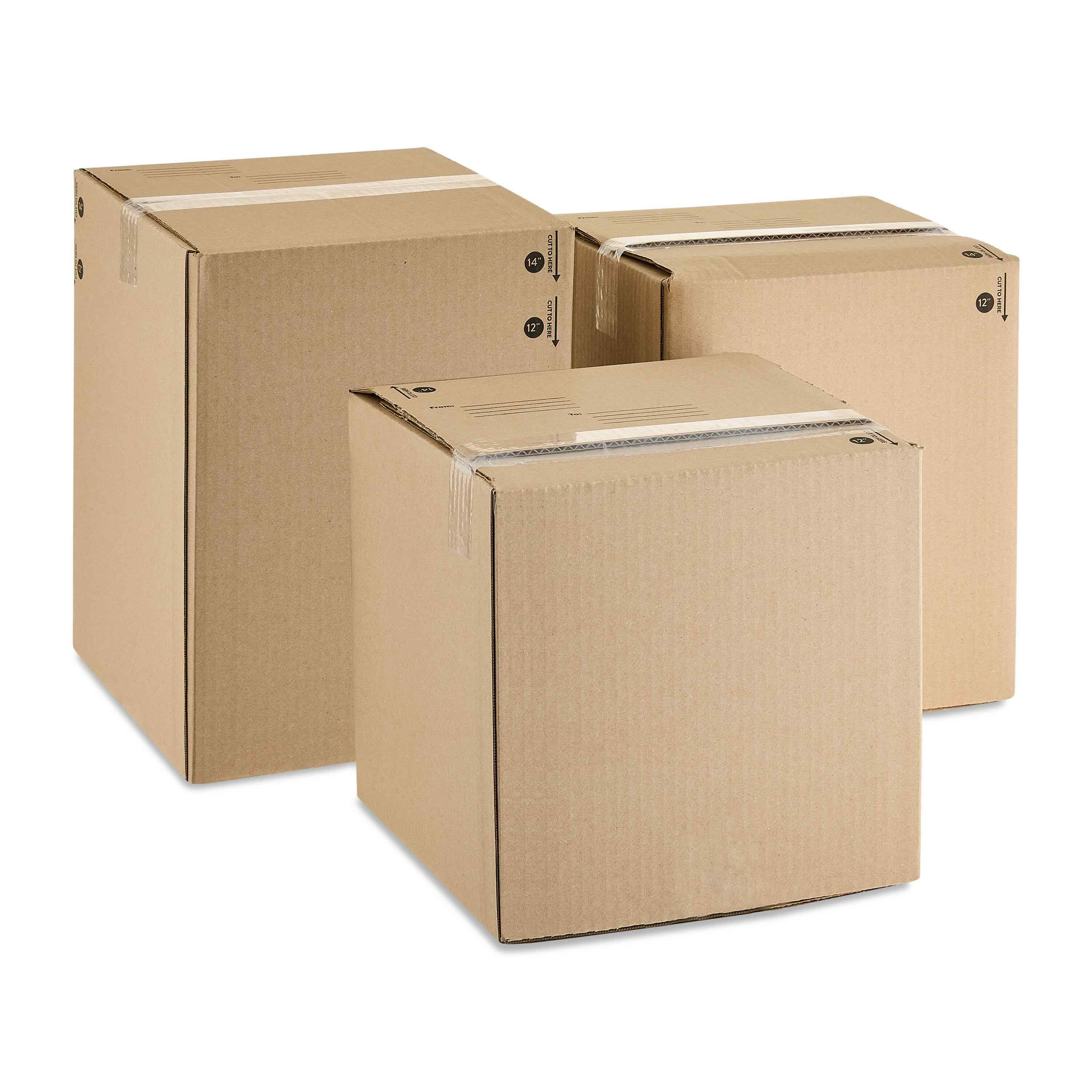 Pen+Gear Adjustable 3-in-1 Multi-Depth Shipping Box, 12" x 12" x 16", 1 Count